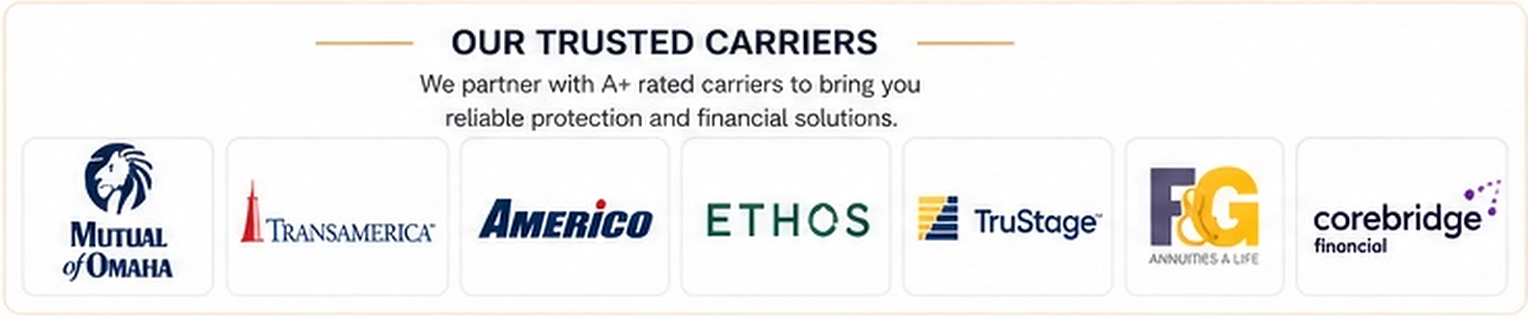 Insurance carriers available through Zamora Legacy Group